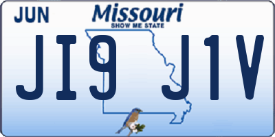 MO license plate JI9J1V