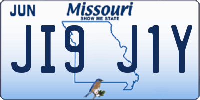 MO license plate JI9J1Y