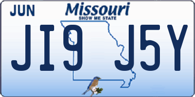 MO license plate JI9J5Y
