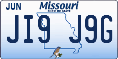 MO license plate JI9J9G