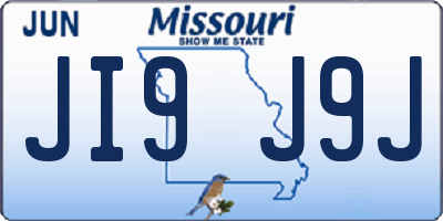 MO license plate JI9J9J