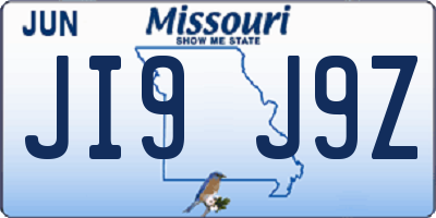 MO license plate JI9J9Z