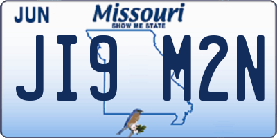 MO license plate JI9M2N