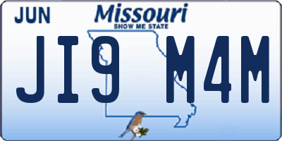 MO license plate JI9M4M