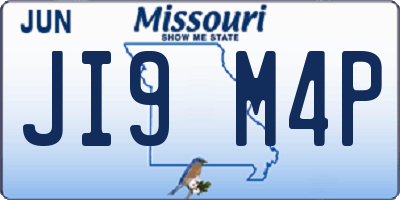 MO license plate JI9M4P