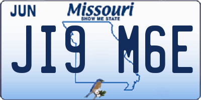 MO license plate JI9M6E