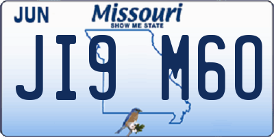 MO license plate JI9M6O