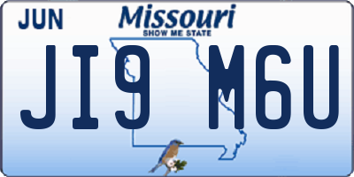 MO license plate JI9M6U