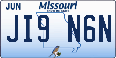 MO license plate JI9N6N