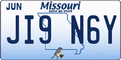 MO license plate JI9N6Y