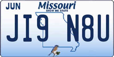 MO license plate JI9N8U