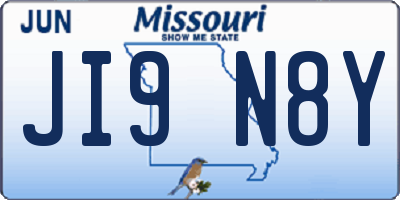 MO license plate JI9N8Y