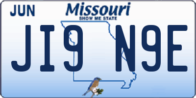 MO license plate JI9N9E