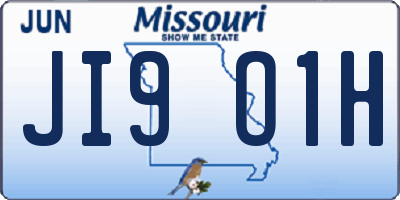 MO license plate JI9O1H