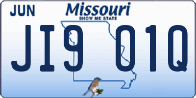 MO license plate JI9O1Q