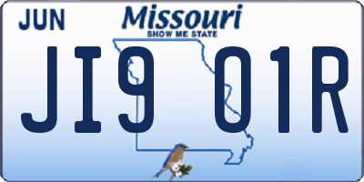MO license plate JI9O1R
