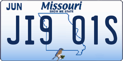 MO license plate JI9O1S