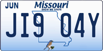 MO license plate JI9O4Y