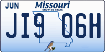 MO license plate JI9O6H