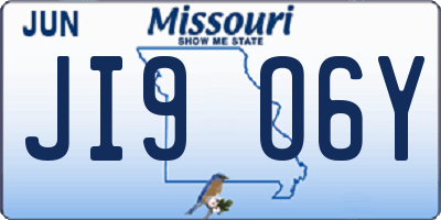 MO license plate JI9O6Y