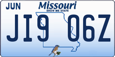MO license plate JI9O6Z