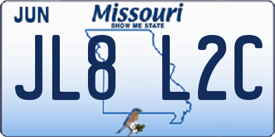 MO license plate JL8L2C