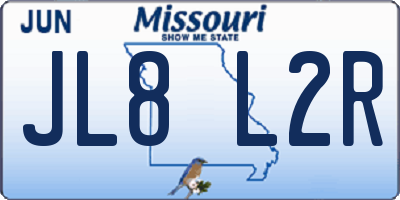 MO license plate JL8L2R