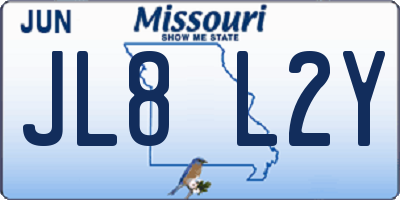 MO license plate JL8L2Y