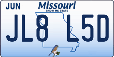 MO license plate JL8L5D