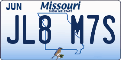 MO license plate JL8M7S