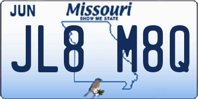 MO license plate JL8M8Q