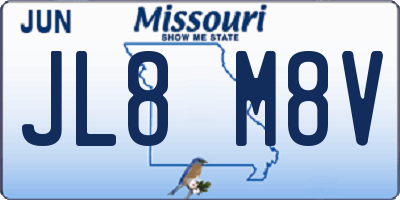 MO license plate JL8M8V