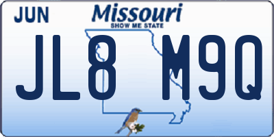 MO license plate JL8M9Q