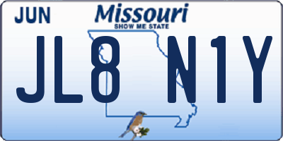 MO license plate JL8N1Y