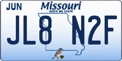 MO license plate JL8N2F