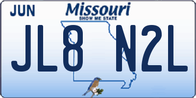 MO license plate JL8N2L