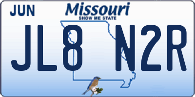 MO license plate JL8N2R