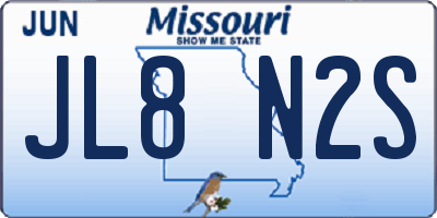 MO license plate JL8N2S