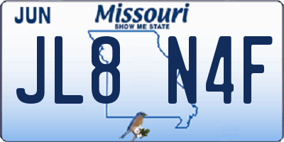 MO license plate JL8N4F