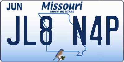 MO license plate JL8N4P