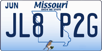 MO license plate JL8P2G