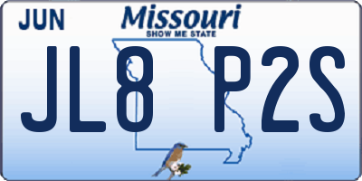 MO license plate JL8P2S