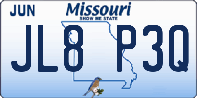 MO license plate JL8P3Q