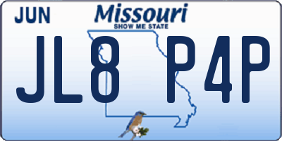 MO license plate JL8P4P