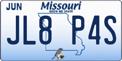 MO license plate JL8P4S