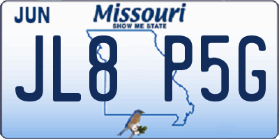 MO license plate JL8P5G
