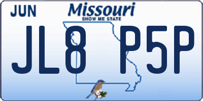MO license plate JL8P5P