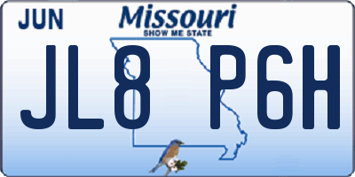 MO license plate JL8P6H