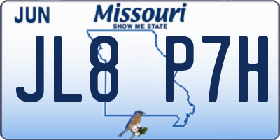 MO license plate JL8P7H