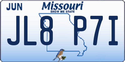 MO license plate JL8P7I